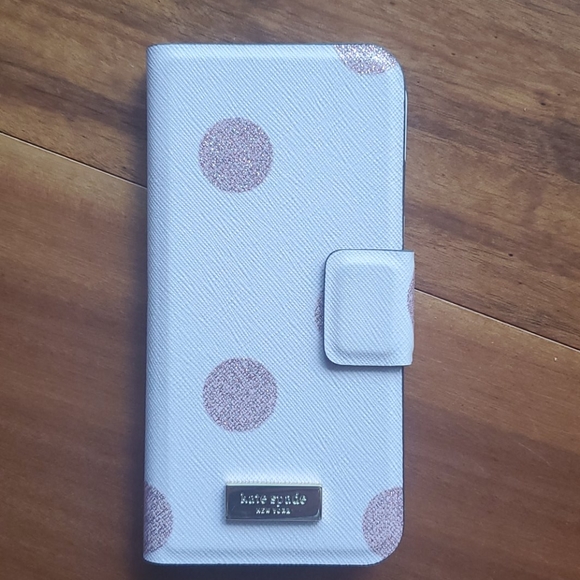 Accessories - Kate spade Iphone6/6s leather pink shimmery dots